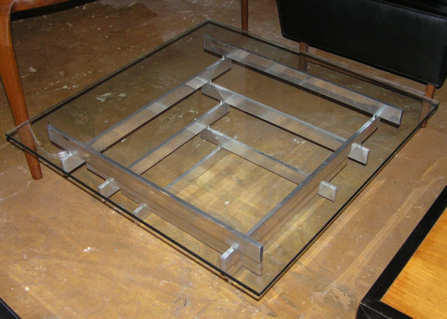 Paul Mayen Aluminum Cocktail Coffee Table