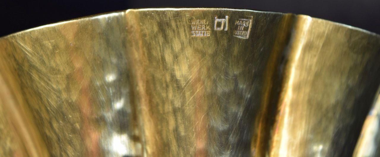 Josef Hoffmann Brass Vase for Wiener Werkstatte