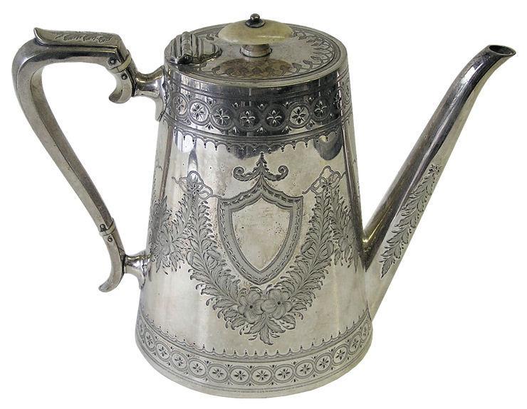 Antique English Mappin Brothers Silverplate Coffee Pot