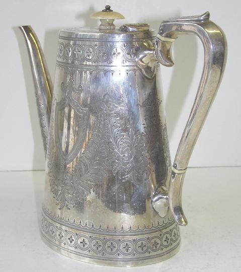 Antique English Mappin Brothers Silverplate Coffee Pot