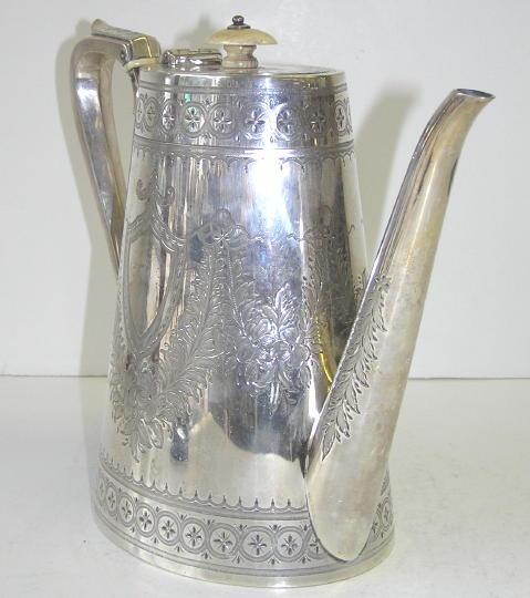 Antique English Mappin Brothers Silverplate Coffee Pot