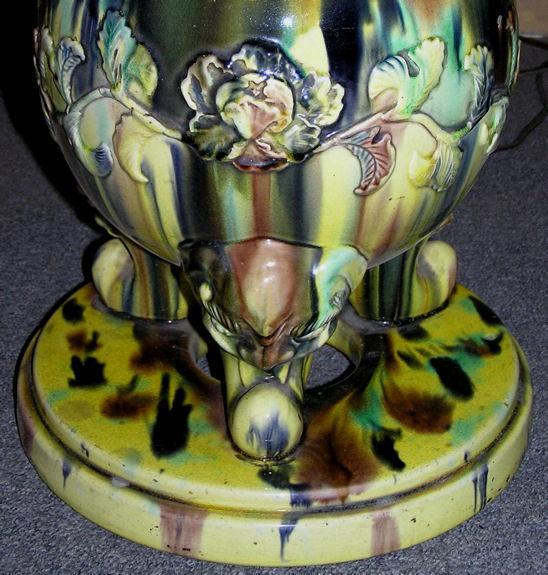 Awaji Japanese Jardiniere & Stand with Flambe Glaze