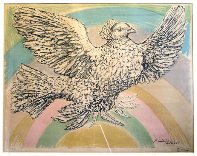 Picasso Colombe Volant Artist Proof Lithograph (Bloch 712) from 1952