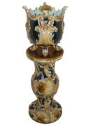 Italian Rococo Majolica Jardiniere & Stand