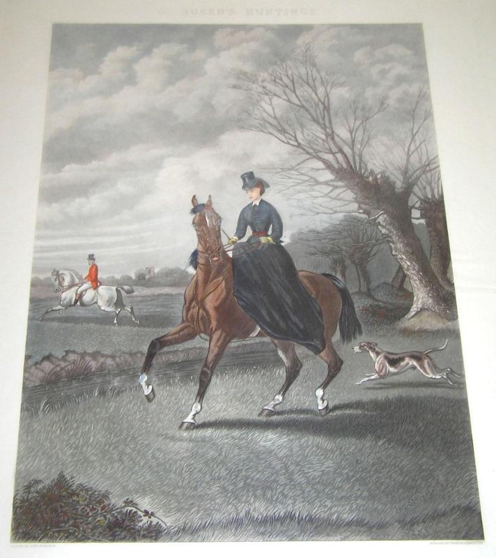 Equestrian Sporting Scene Charles Hunt Engraving After John Sturgess Painting
