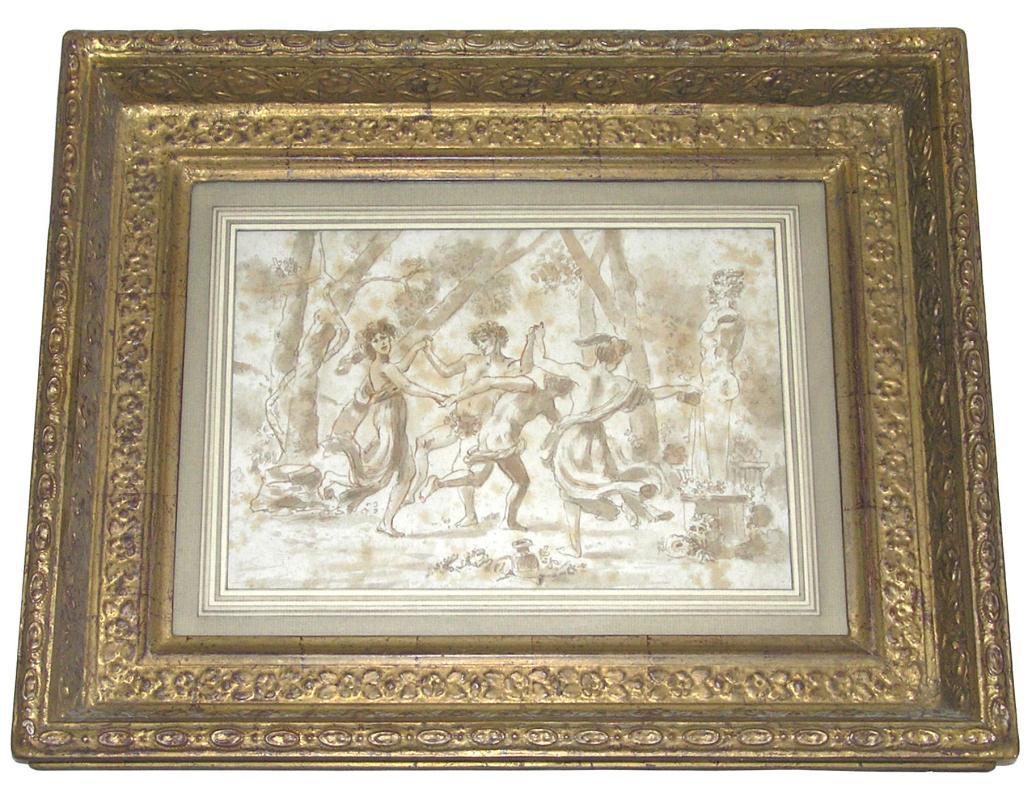French School Roman Bacchanale Painting