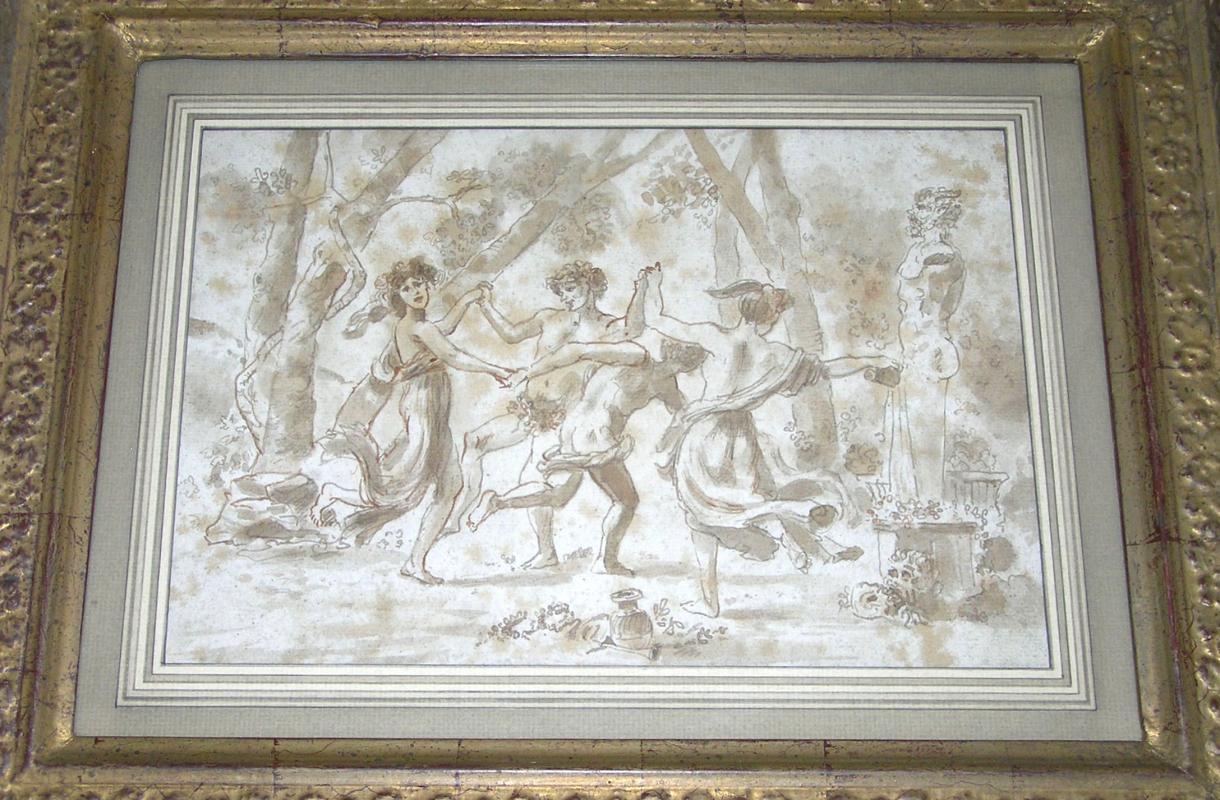 French School Roman Bacchanale Painting