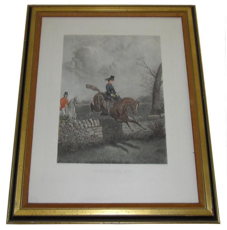 Equestrian Sporting Scene Charles Hunt Engraving After John Sturgess Painting