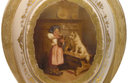 Porcelain Jewelled Gilded Handled Vase