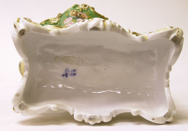 Pair Jacob Petit Porcelain Cornucopia Vases