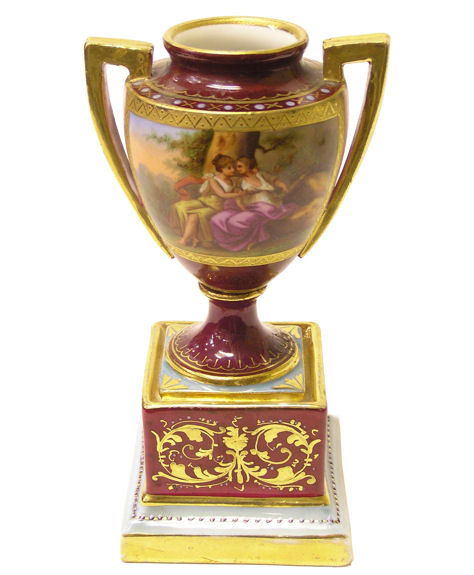 Neoclassical Royal Vienna Porcelain Urn