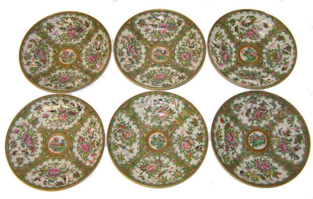 16 pcs Rose Medallion Chinese Porcelain
