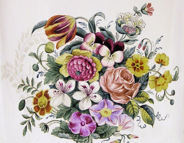 Enamelled Biedermeier Glass Beaker
