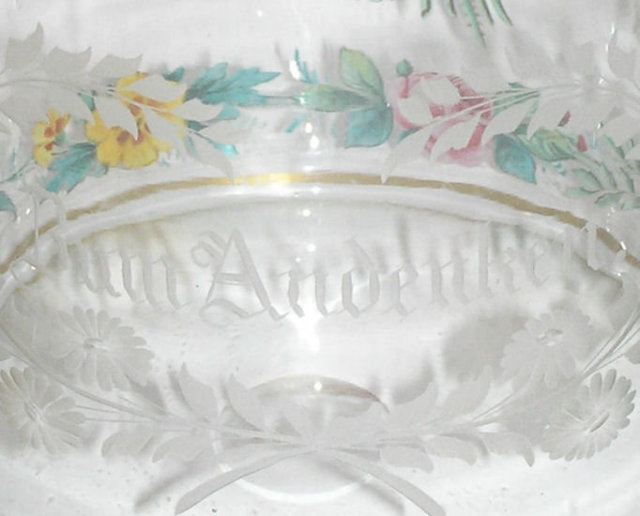 Enamelled Biedermeier Glass Beaker