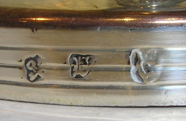 Pair Silver Candlesticks w Glass Hurricanes