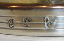 Pair Silver Candlesticks w Glass Hurricanes