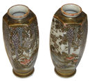 Pair of Small Japanese Satsuma Vases