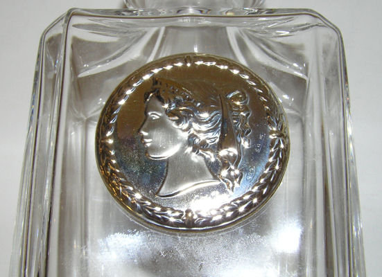Pair of Neoclassical Italian Sterling Silver & Glass Decanters