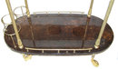 Vintage Aldo Tura Goatskin Brass Bar Cart