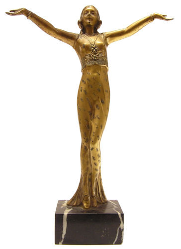 Art Deco Period Female Figurine Sculpture
