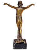 Art Deco Period Female Figurine Sculpture