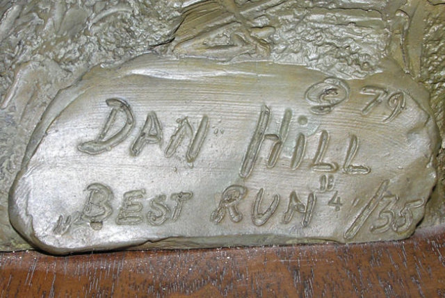 1979 Dan Hill Bronze Skiier Sculpture