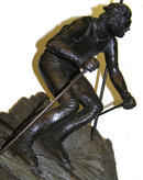 1979 Dan Hill Bronze Skiier Sculpture