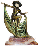 Mirval Art Deco Bronze Dancer Sculpture