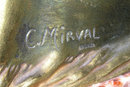 Mirval Art Deco Bronze Dancer Sculpture