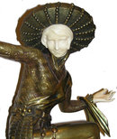 Mirval Art Deco Bronze Dancer Sculpture