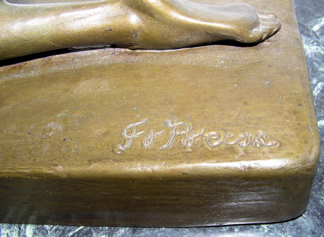 Exotic Dancer Art Deco Bronze Sculpture After Ferdinand Preiss