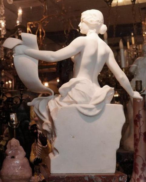 Georges Marie Valentin Bareau (1866-1931) L’Histoire Marble Sculpture