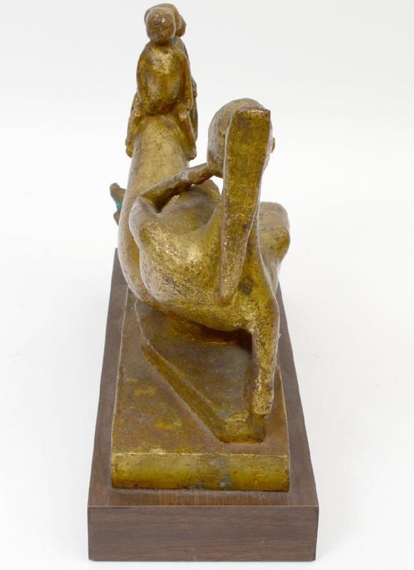 Pikko Nikolitch (1907-1979) Mother and Children Bronze Figurine Sculpture