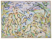 EDWARD GILLIAM Abstract Figural Painting