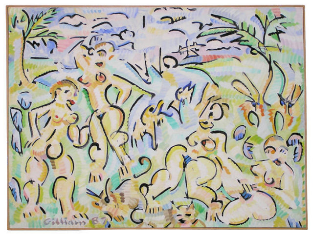EDWARD GILLIAM Abstract Figural Painting