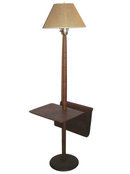 Wooden Floor Lamp w Magazine Rack