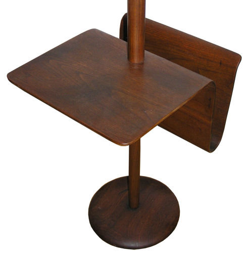 Wooden Floor Lamp w Magazine Rack