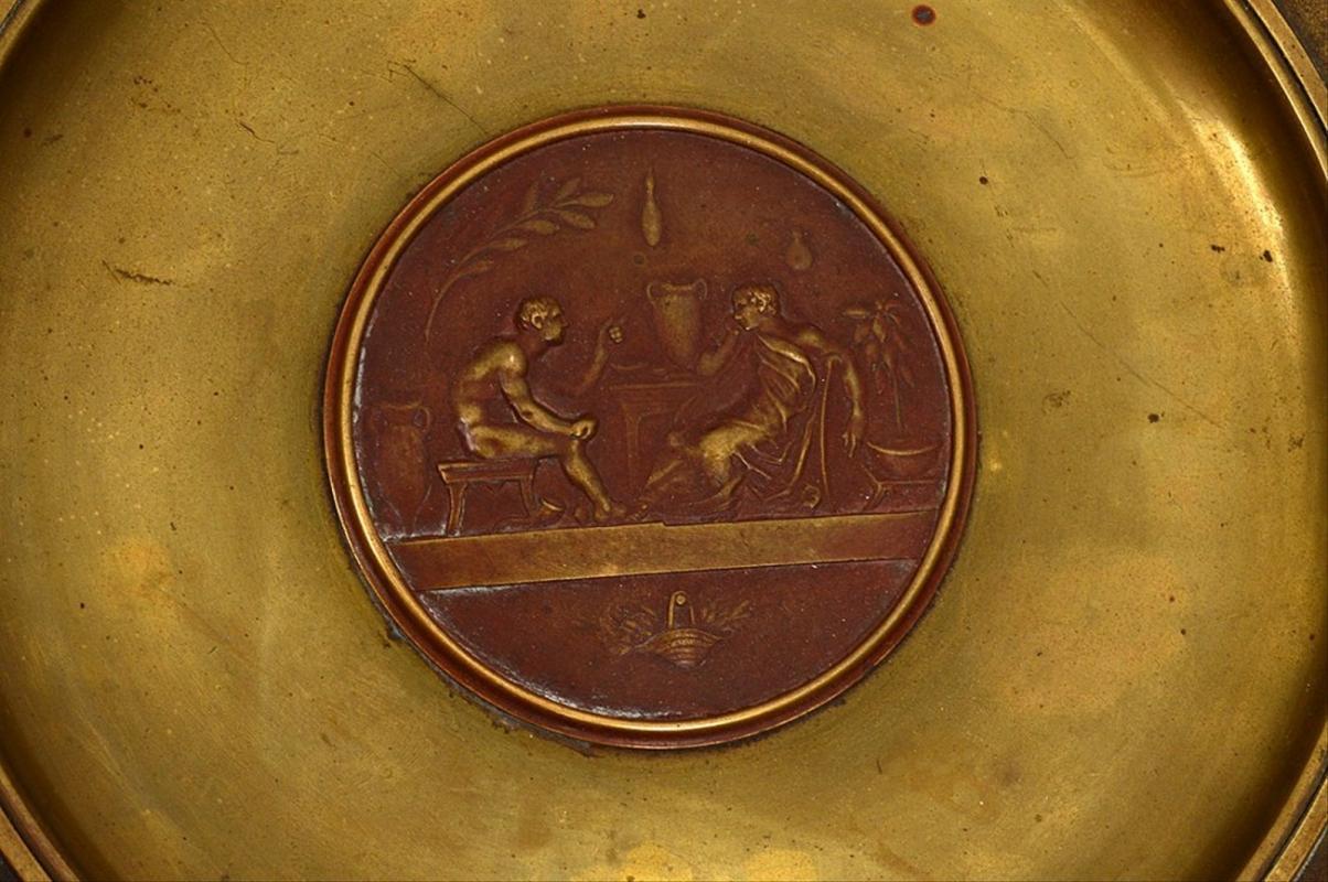 Antique Grecian Neoclassical Bronze Tazza