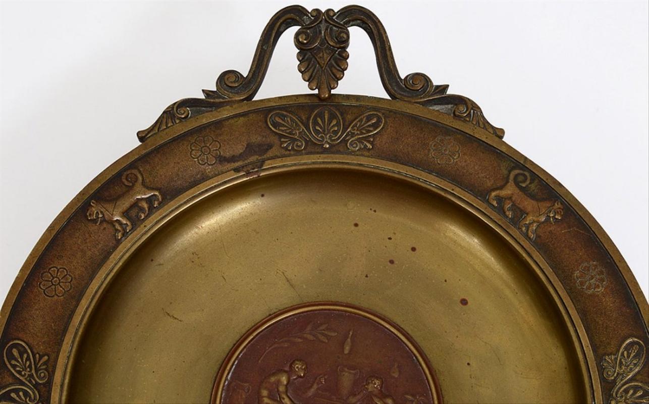 Antique Grecian Neoclassical Bronze Tazza
