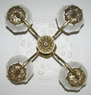 Antique 4-Light Brass & Bronze Chandelier