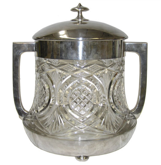 WMF Cut Glass & Silverplated Ice Bucket