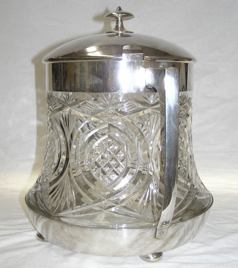 WMF Cut Glass & Silverplated Ice Bucket