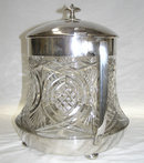 WMF Cut Glass & Silverplated Ice Bucket