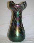 Rindskopf Iridescent Bohemian Glass Vase