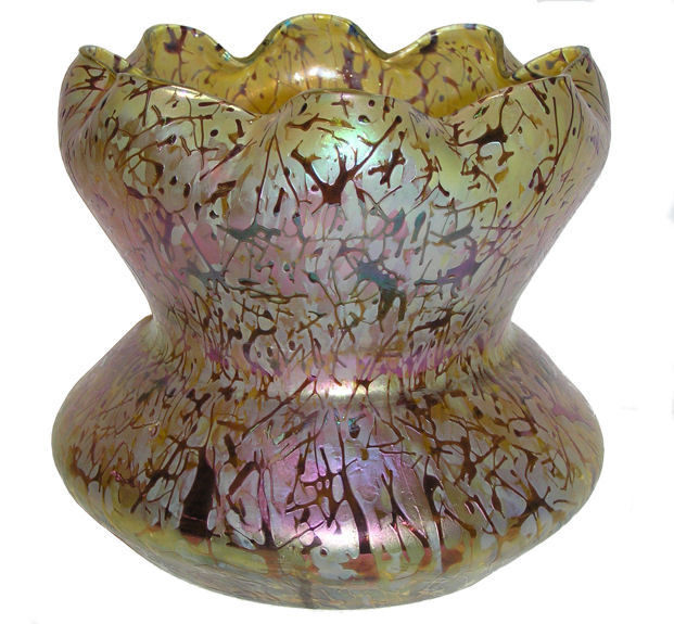 Large Kralik Iridescent Glass Vase