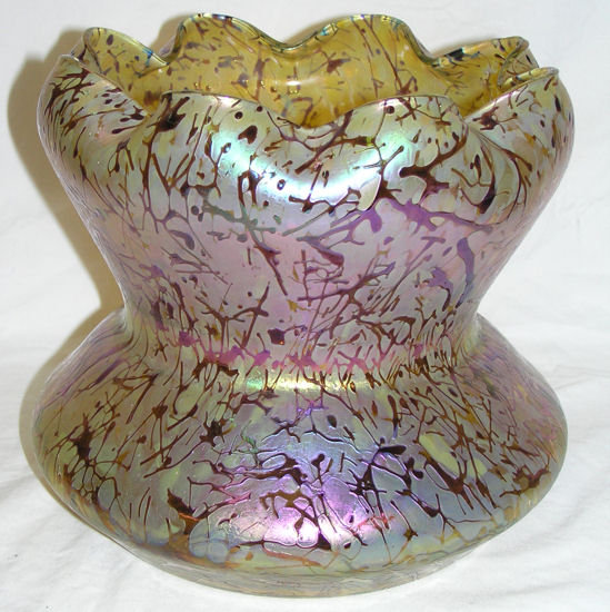 Large Kralik Iridescent Glass Vase