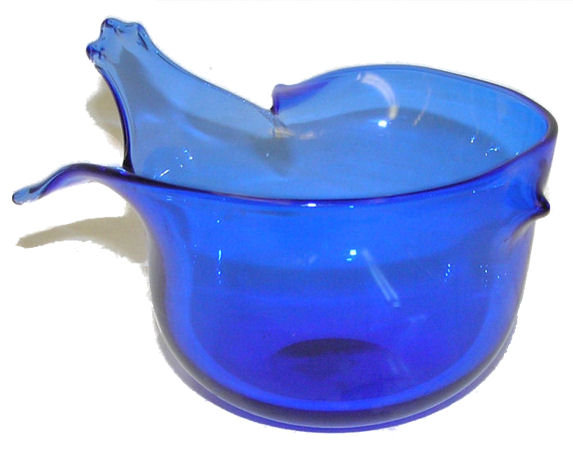 Gunnar Cyren (1931-2013) Mid-Century Modern Glass Bird Cup for Orrefors