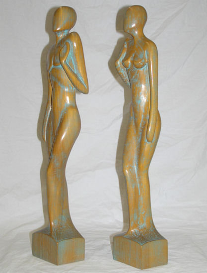 EDWARD STASACK Limed Wooden Figurines