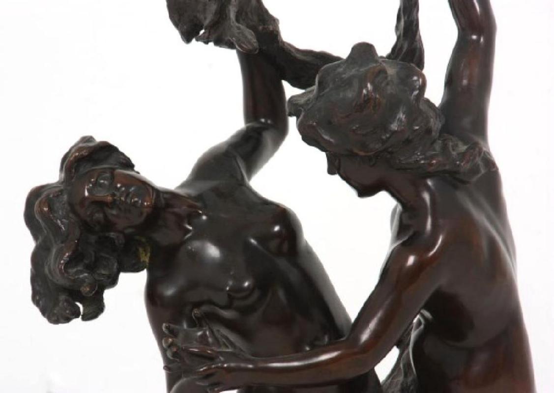 Italian Neoclassical Female Group Bronze After Giuseppe Ferrari (1773-1864)