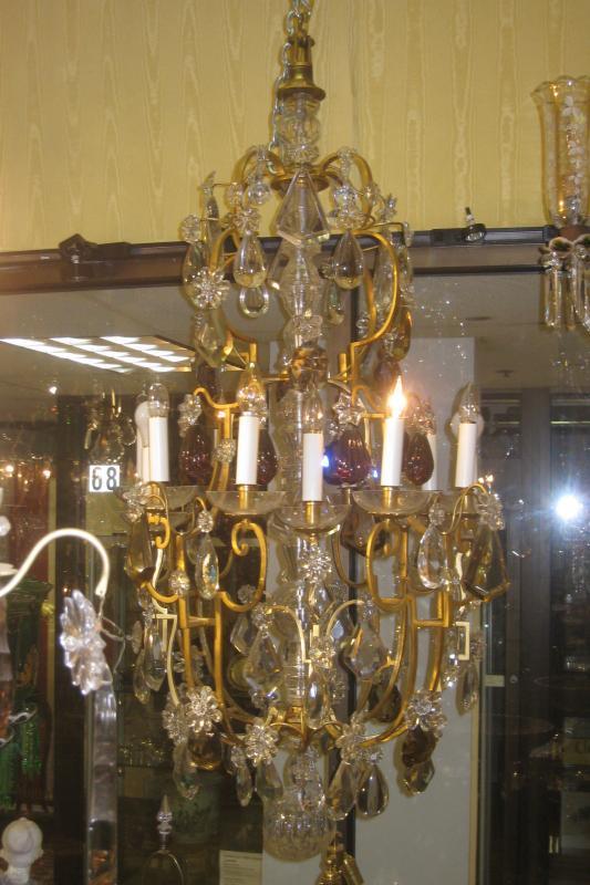 Monumental French Louis XV Bronze and Crystal Chandelier